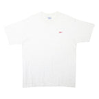 REEBOK Mens White Graphic T-Shirt L Short Sleeve Crew Neck Casual Sport