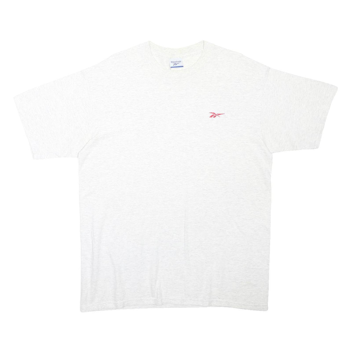 REEBOK Mens White Graphic T-Shirt L Short Sleeve Crew Neck Casual Sport