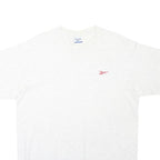 REEBOK Mens White Graphic T-Shirt L Short Sleeve Crew Neck Casual Sport