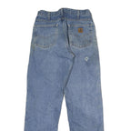 CARHARTT Mens Relaxed Blue Denim W32 L34 Straight Leg Cotton Zip Jeans Workwear