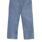 CARHARTT Mens Relaxed Blue Denim W32 L34 Straight Leg Cotton Zip Jeans Workwear