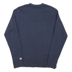 CHAMPION Mens Blue Crew Neck S Sweatshirt Cotton Blend Logo Pullover Casual