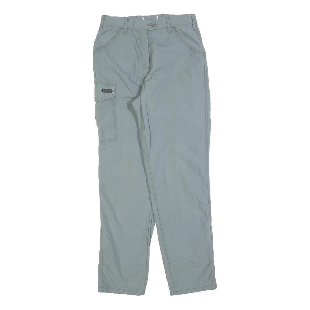 SUNWAY Womens Regular Grey Trousers W26 L30 Zip Closure Pocket Detail