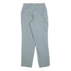 SUNWAY Womens Regular Grey Trousers W26 L30 Zip Closure Pocket Detail