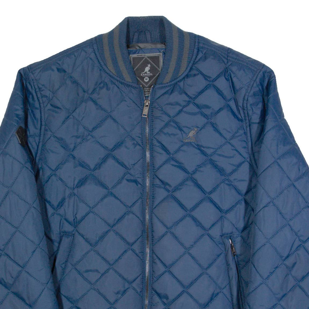 KANGOL Mens Quilted Jacket Blue M