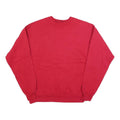 HANES Mens Red Sweatshirt Crew Neck L Plain Cotton Blend Pullover Casual