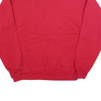HANES Mens Red Sweatshirt Crew Neck L Plain Cotton Blend Pullover Casual