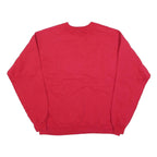 HANES Mens Red Sweatshirt Crew Neck L Plain Cotton Blend Pullover Casual
