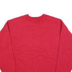 HANES Mens Red Sweatshirt Crew Neck L Plain Cotton Blend Pullover Casual