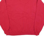 HANES Mens Red Sweatshirt Crew Neck L Plain Cotton Blend Pullover Casual