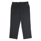 DICKIES Mens Polyester Blend Black Classic Straight Trousers W40 L30 Workwear