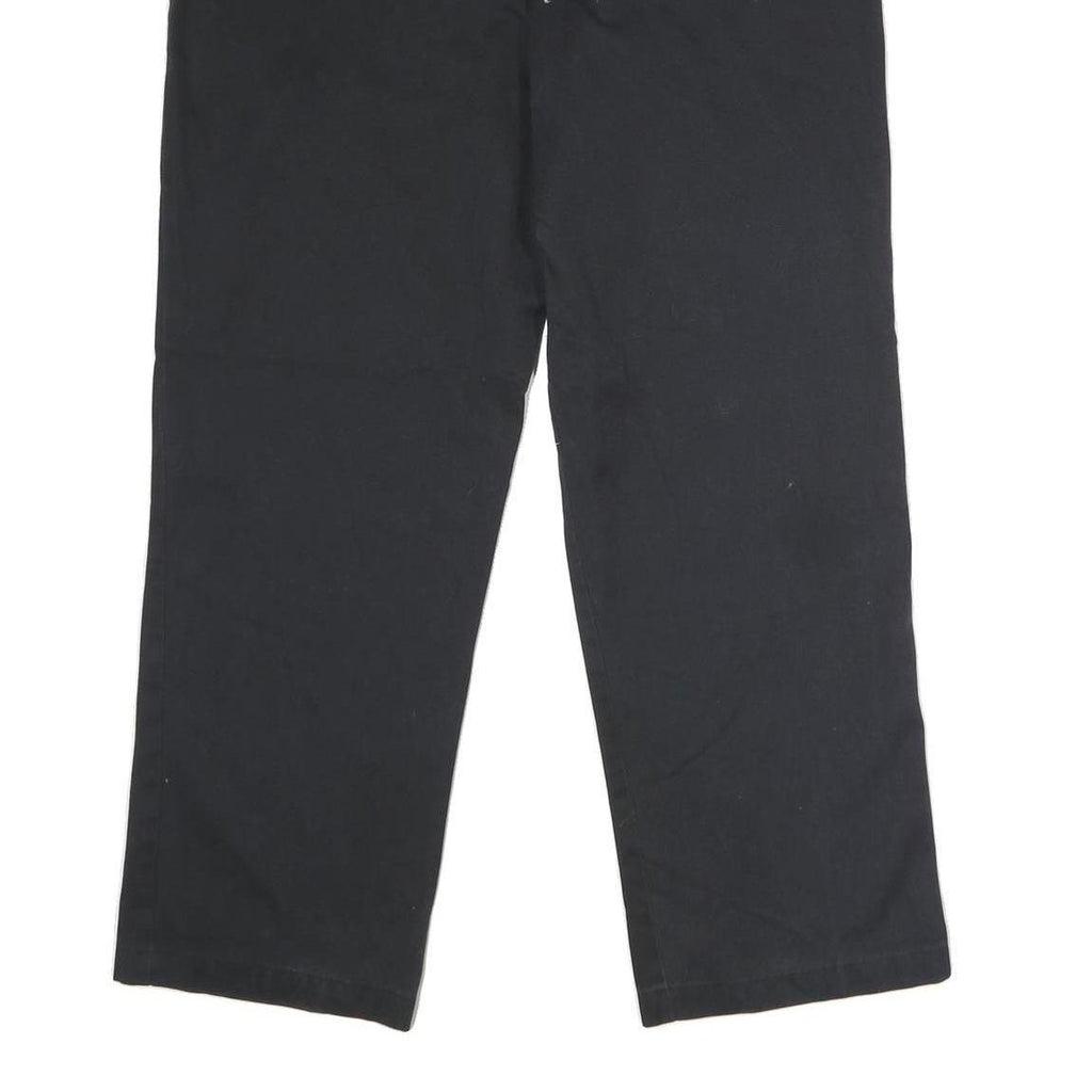 DICKIES Mens Polyester Blend Black Classic Straight Trousers W40 L30 Workwear