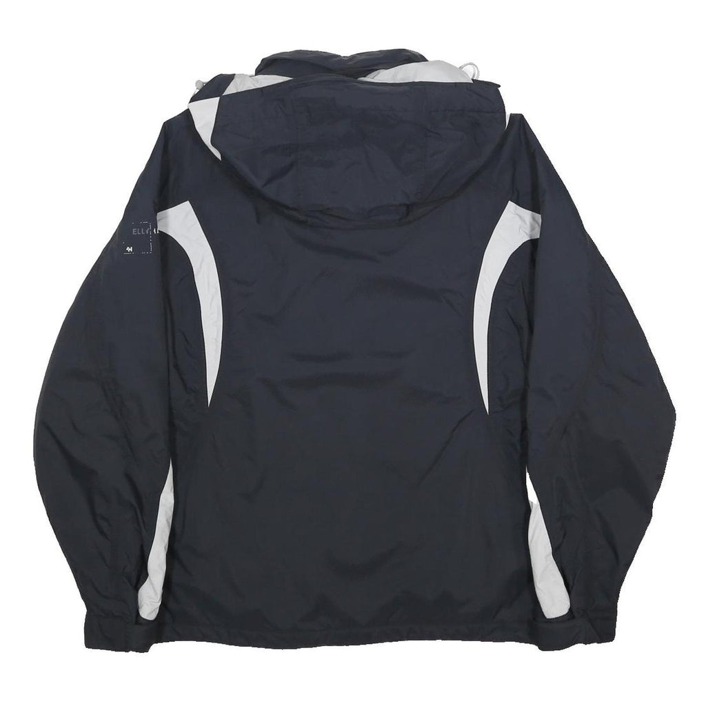 HELLY HANSEN Womens Navy Blue Nylon Outdoor Jacket M Zip Hooded Plain