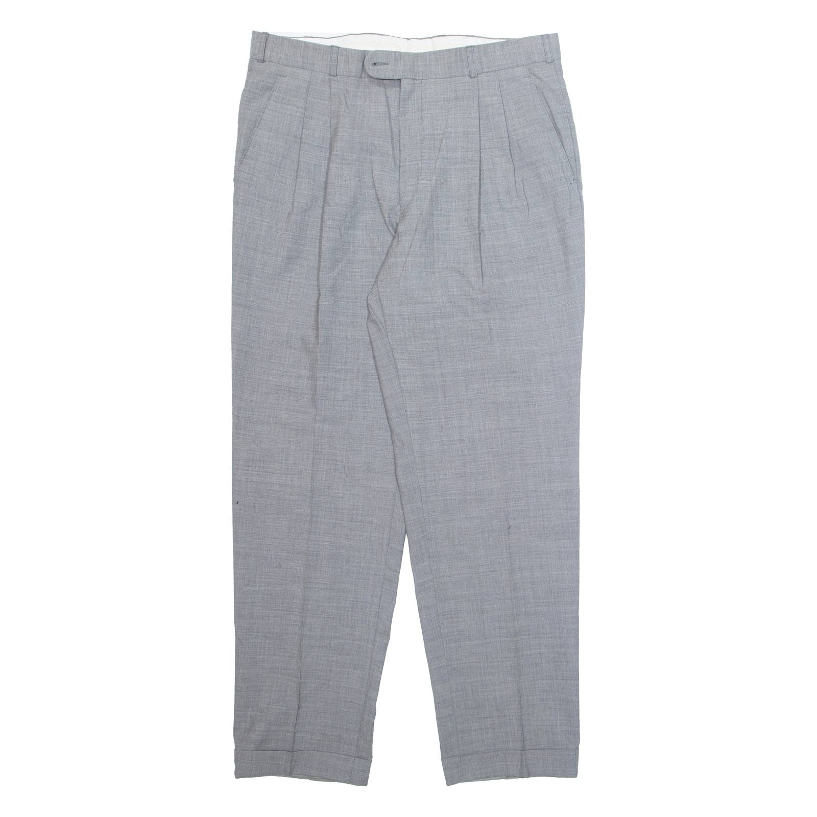 Chino Workwear Mens Trousers Grey Regular Straight W36 L32