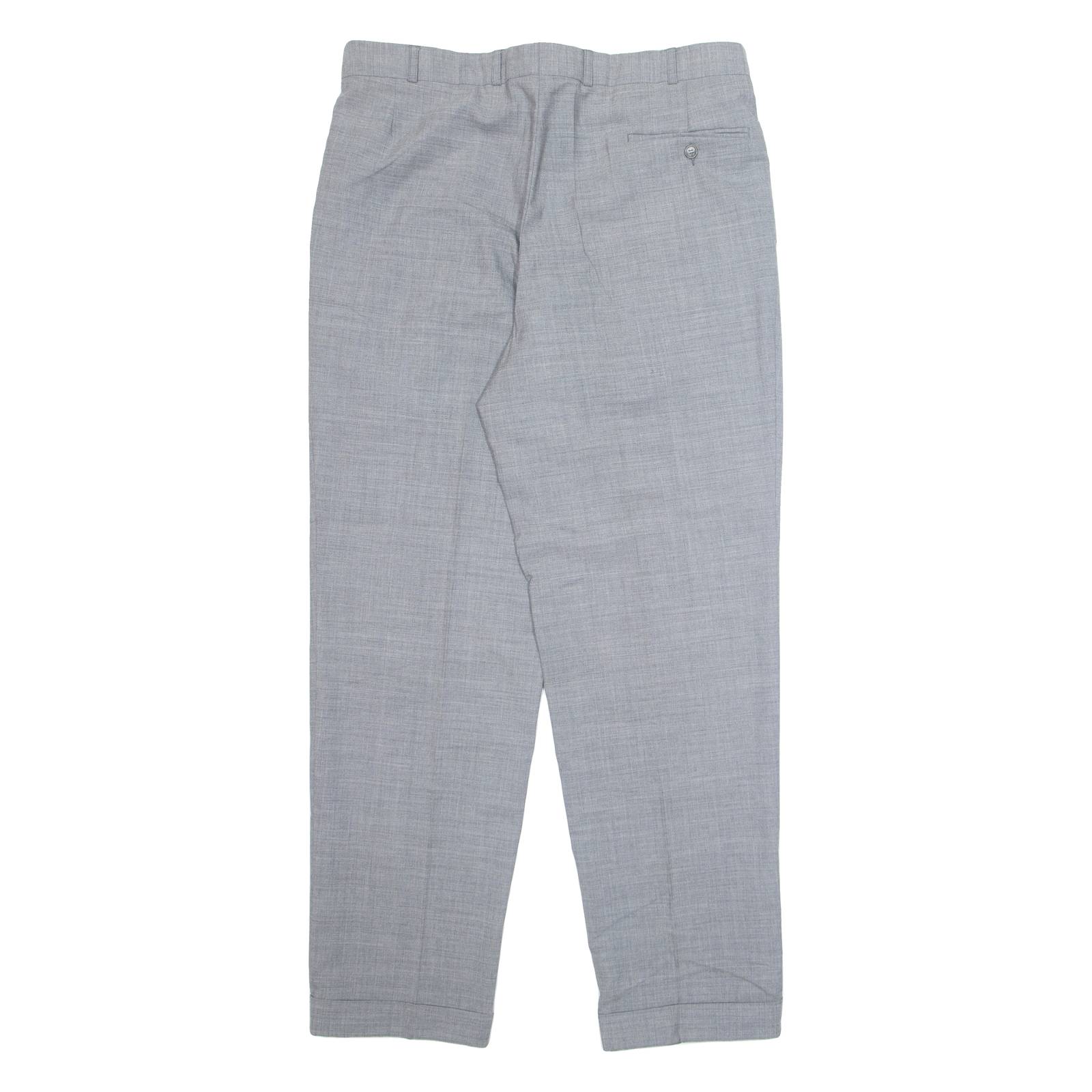 Chino Workwear Mens Trousers Grey Regular Straight W36 L32