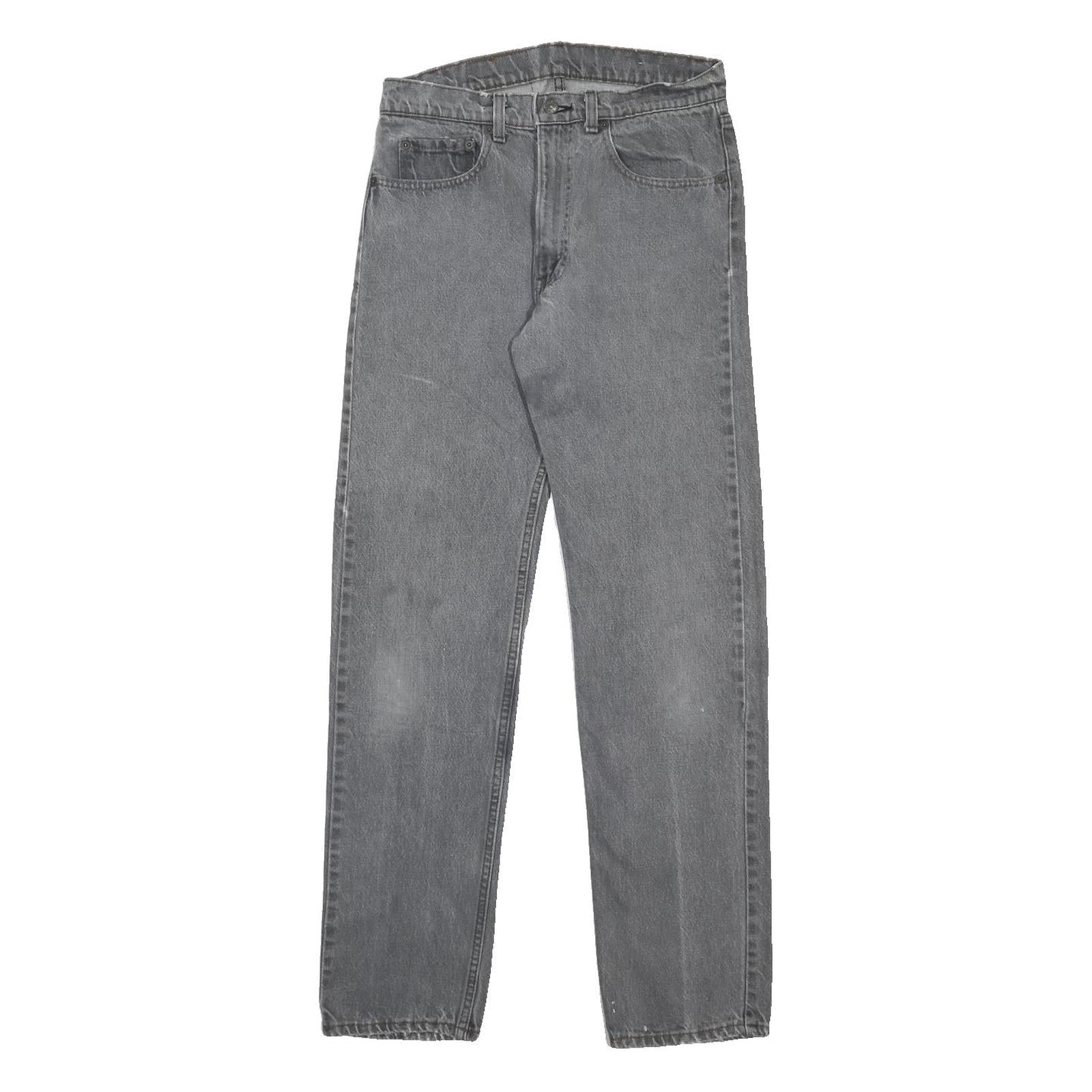LEVI'S Mens Black Regular Straight Denim Cotton Medium W32 L34 Classic Zip