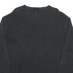 POLO RALPH LAUREN Mens Black Plain Cotton Crew Neck Basic Knit Jumper L