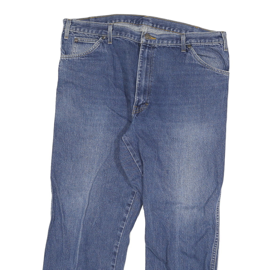 DICKIES Mens Jeans Blue Relaxed Straight Denim Medium W36 L27 Workwear Comfort