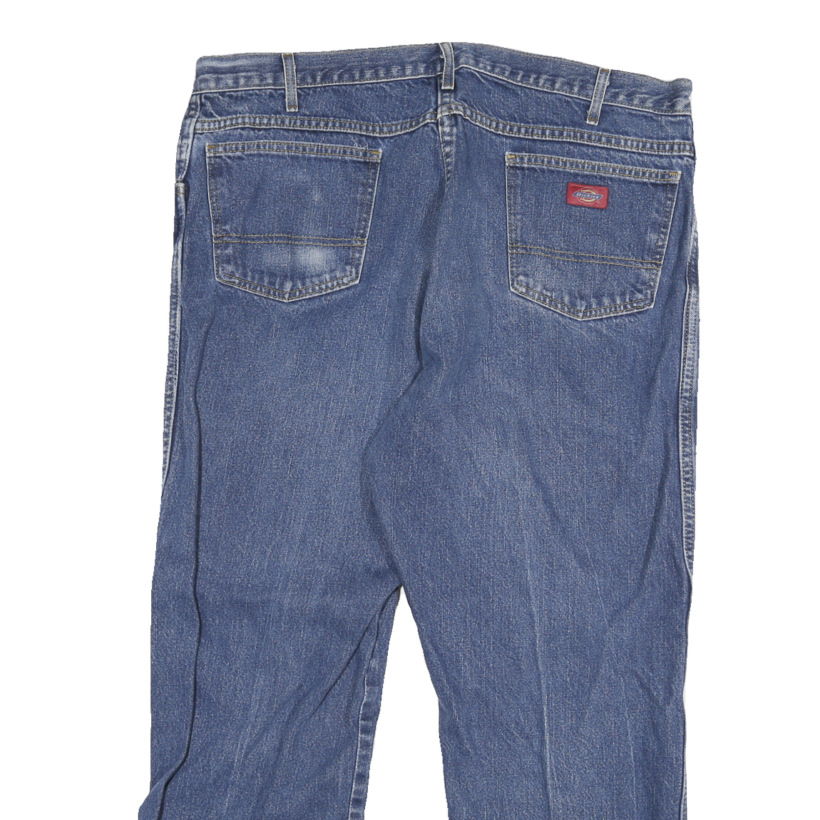 DICKIES Mens Jeans Blue Relaxed Straight Denim Medium W36 L27 Workwear Comfort