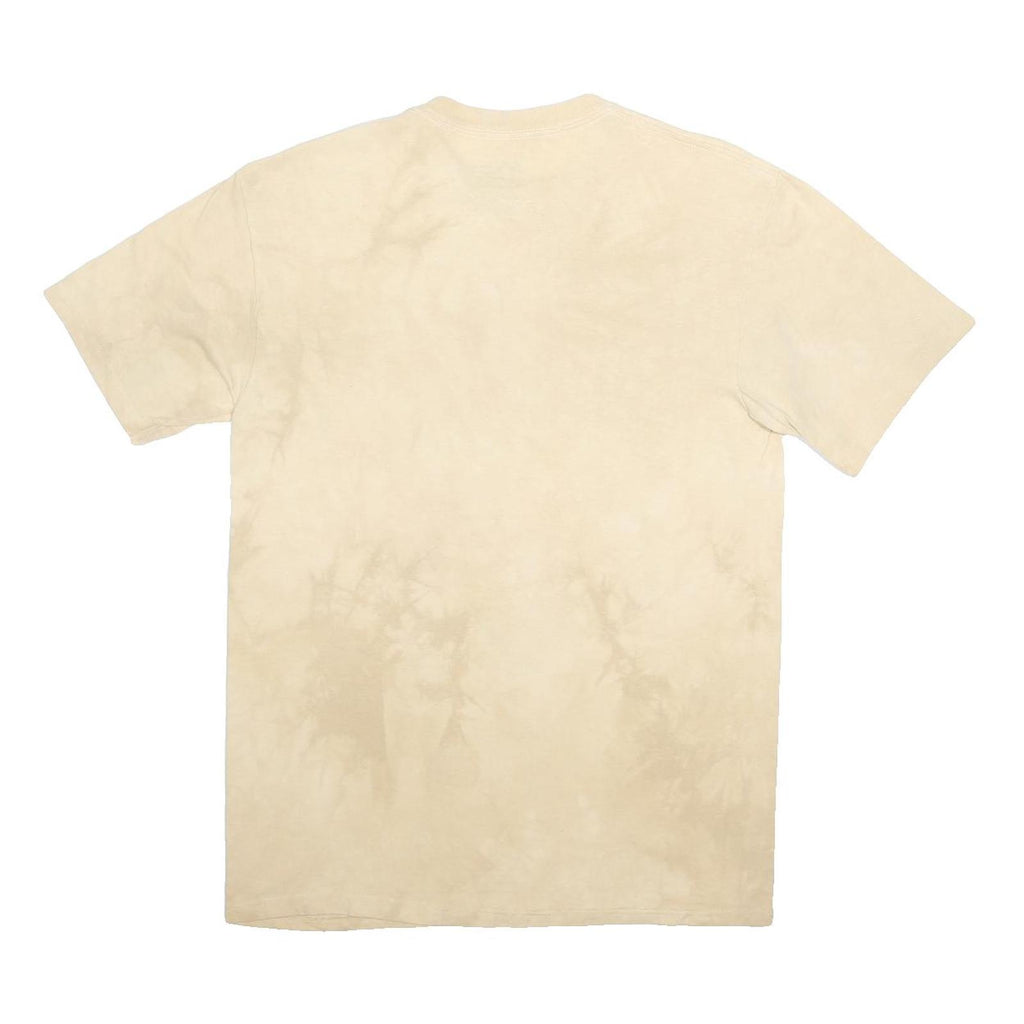 THE MOUNTAIN Mens Beige Dog Face Graphic T-Shirt M Short Sleeve Crew Neck Casual