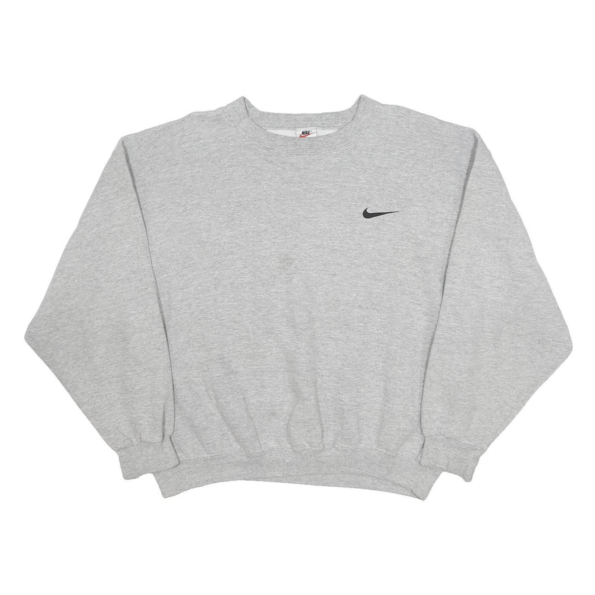 NIKE Womens Grey Sweatshirt Crew Neck M Cotton Blend Casual Pullover