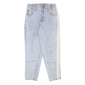 TOP Womens Relaxed Light Blue Denim Jeans W30 L29 Side Stripe Zip Closure
