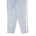 TOP Womens Relaxed Light Blue Denim Jeans W30 L29 Side Stripe Zip Closure