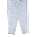 TOP Womens Relaxed Light Blue Denim Jeans W30 L29 Side Stripe Zip Closure