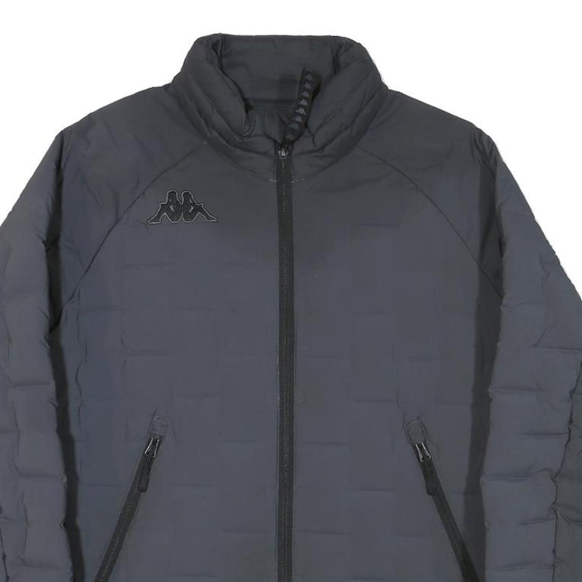 KAPPA Mens Black Sportswear Jacket M Polyester Blend Puffer Padded Zip