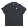 NIKE Mens Black Short Sleeve Plain 2XL Cotton Polo Shirt Classic Fit