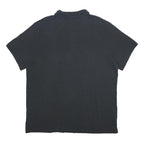 NIKE Mens Black Short Sleeve Plain 2XL Cotton Polo Shirt Classic Fit