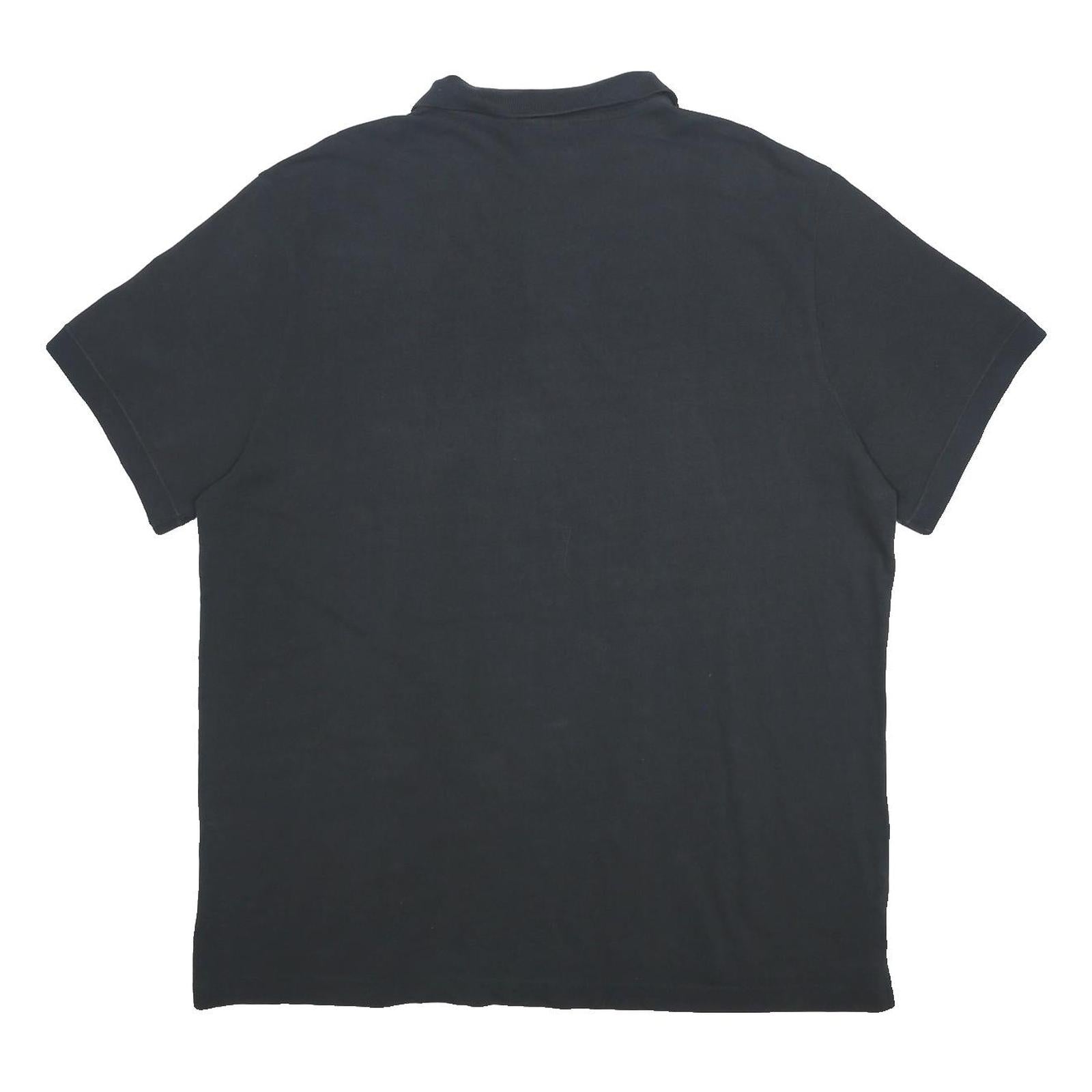 NIKE Mens Black Short Sleeve Plain 2XL Cotton Polo Shirt Classic Fit