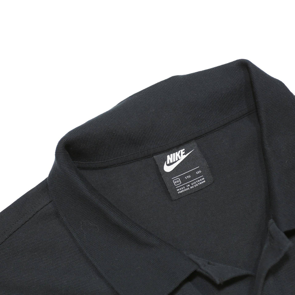 NIKE Mens Black Short Sleeve Plain 2XL Cotton Polo Shirt Classic Fit