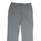 K-WAY Mens Cotton Grey Regular Straight Trousers W36 L31 Zip Closure Comfortable