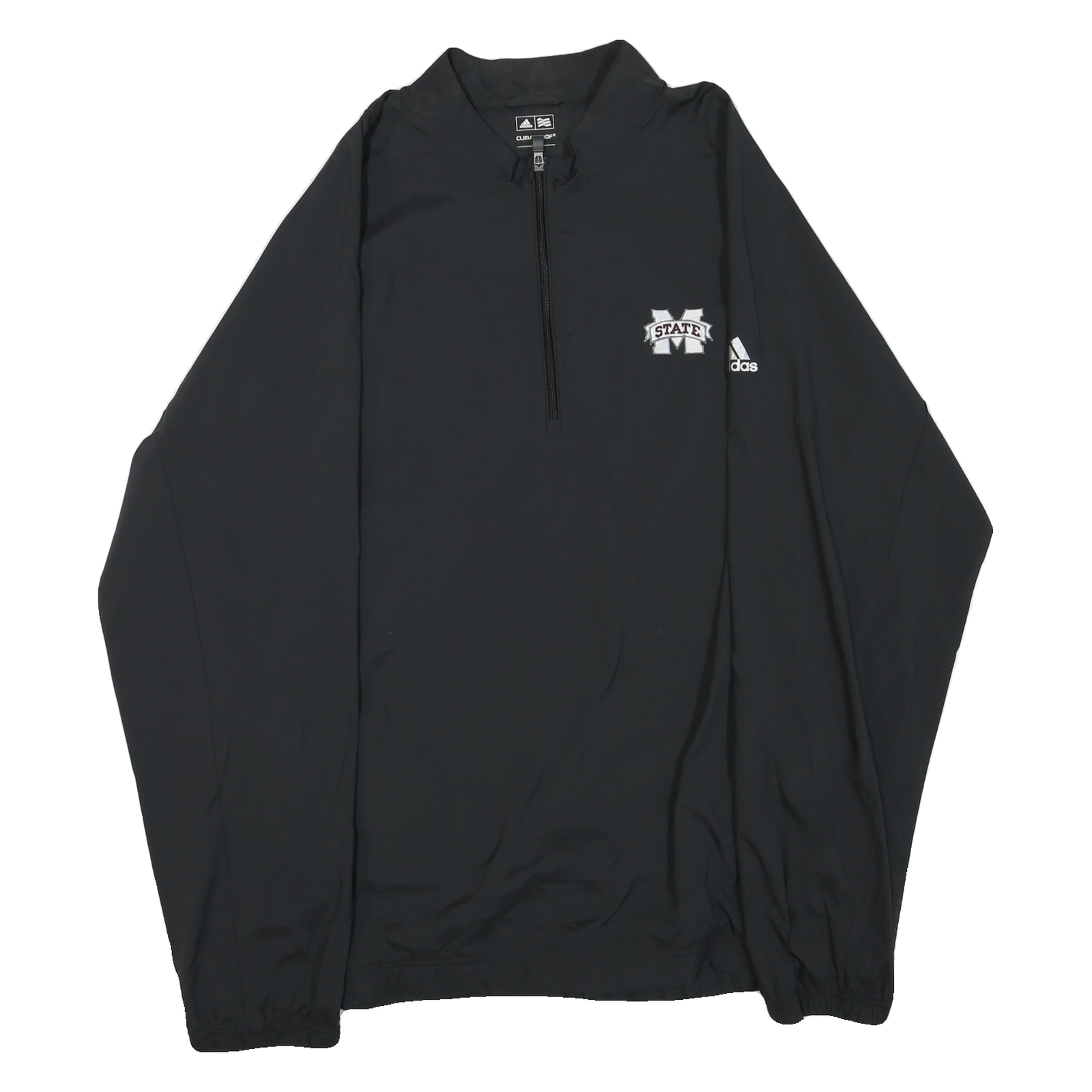 ADIDAS Mens Black 2XL Polyester Blend Track Jacket Athletic Zip Casual