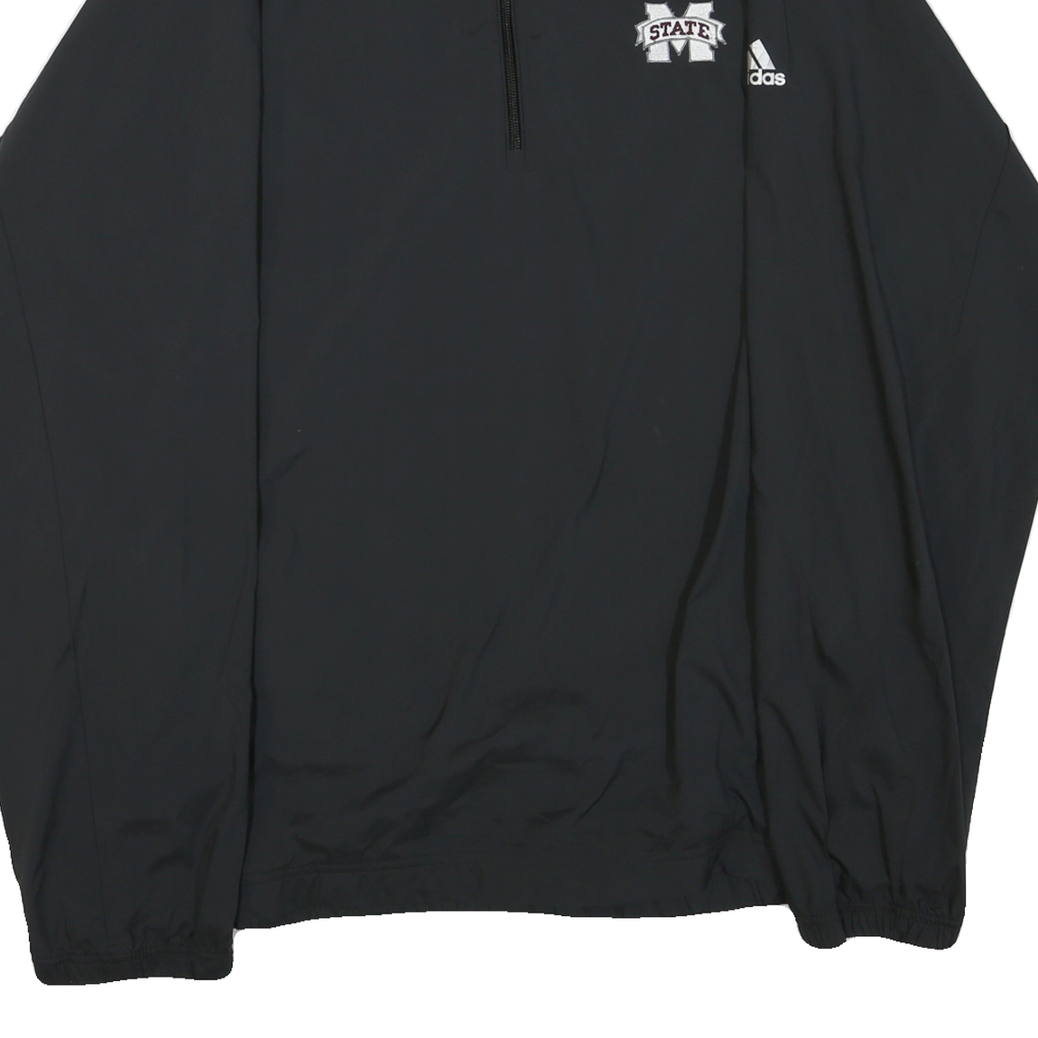 ADIDAS Mens Black 2XL Polyester Blend Track Jacket Athletic Zip Casual