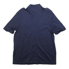 BAROLLO Womens Navy Blue Shirt S Short Sleeve Button Front Casual