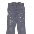 CARHARTT Womens Cotton Blend Blue Loose Straight Leg Trousers W30 L32 Workwear