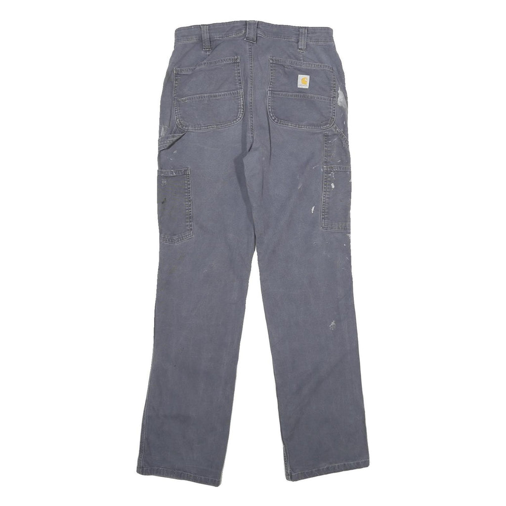 CARHARTT Womens Cotton Blend Blue Loose Straight Leg Trousers W30 L32 Workwear