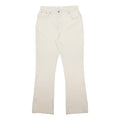 PAPAYA Womens Cotton Blend Cream Regular Fit Straight Leg Trousers W31 L31