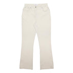 PAPAYA Womens Cotton Blend Cream Regular Fit Straight Leg Trousers W31 L31
