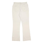 PAPAYA Womens Cotton Blend Cream Regular Fit Straight Leg Trousers W31 L31