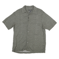 CLAIBORNE Mens Grey Button Jacket M Polyester Blend Geometric Pattern Casual