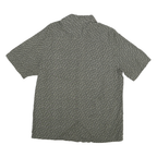 CLAIBORNE Mens Grey Button Jacket M Polyester Blend Geometric Pattern Casual