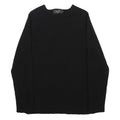 REISS Boys Black Plain Crew Neck Basic Knit Wool Jumper L Casual Knitwear