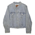 LEVI'S Womens Blue Denim Classic Jacket L Button Plain Vintage Style