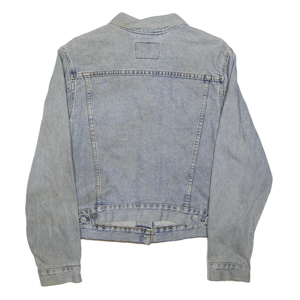 LEVI'S Womens Blue Denim Classic Jacket L Button Plain Vintage Style