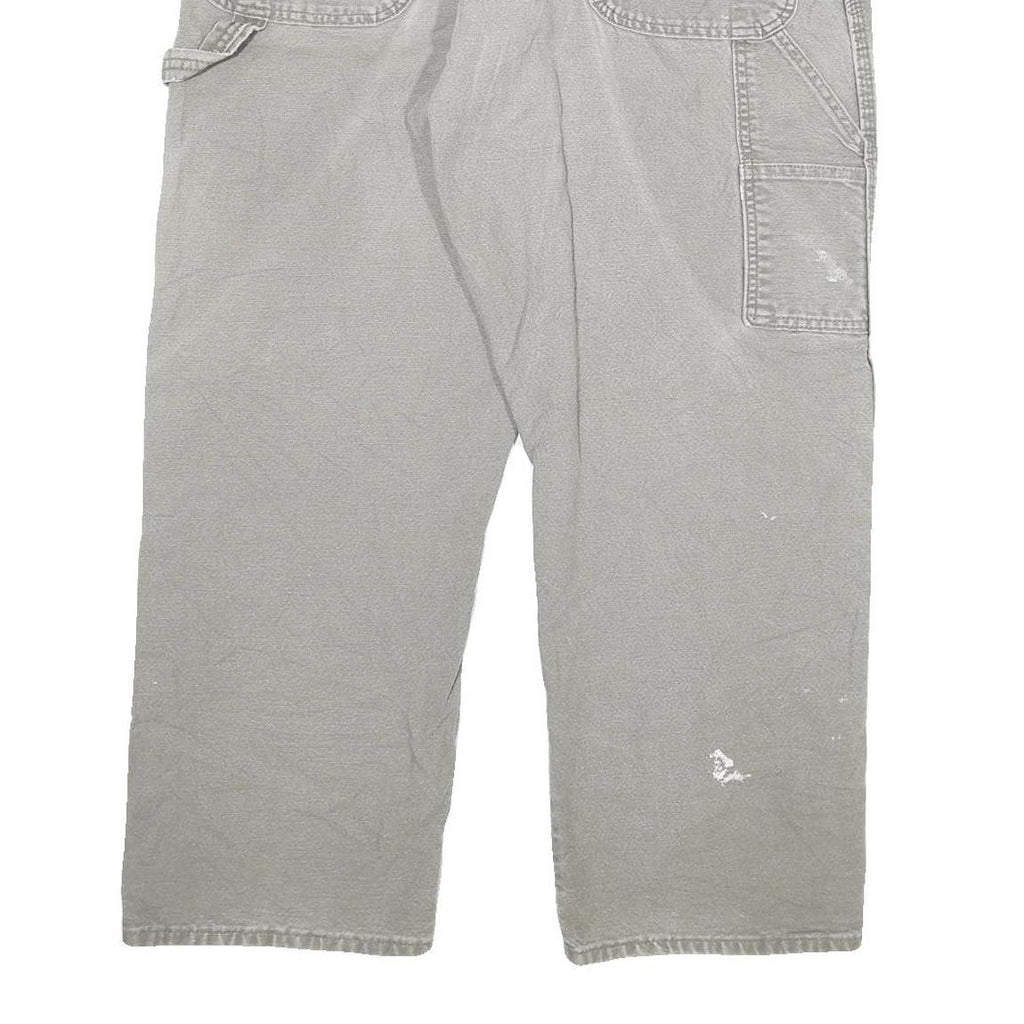 DICKIES Mens Grey Regular Fit Straight Denim Jeans W38 L27 Workwear Zip Closure