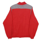 PUBLY SPORT Mens Red & Grey Zip Jacket S Cotton Blend Pocketed