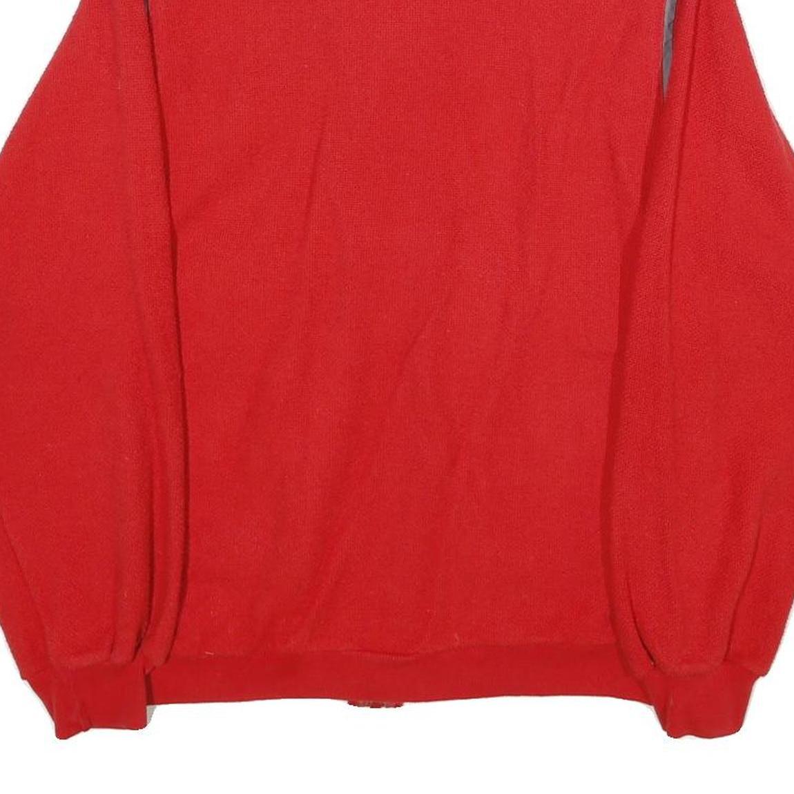 PUBLY SPORT Mens Red & Grey Zip Jacket S Cotton Blend Pocketed